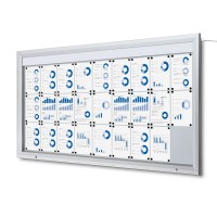 Venkovní LED informační vitrína s topkartou 27 x A4 - typ T