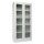 Univerzální kovová skříň s prosklenými dveřmi, 90 x 40 x 185 cm, cylindrický zámek