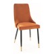 Jídelní židle Piano Velvet - Oranžová / černá