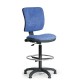 Pracovní židle Milano II s opěrkou nohou - Modrá