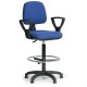 Zvýšená pracovní židle Milano s područkami - Modrá