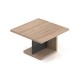 Jednací stůl Lineart 120 x 120 cm - Jilm světlý / antracit