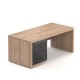 Stůl Lineart 180 x 85 cm + levý kontejner - Jilm světlý / antracit