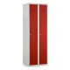 Kovová šatní skříňka, 60 x 50 x 180 cm, cylindrický zámek - Červená - RAL 3000