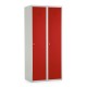 Kovová šatní skříňka, 80 x 50 x 180 cm, cylindrický zámek - Červená - RAL 3000