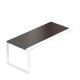 Stůl Creator 200 x 90 cm, bílá podnož, 1 noha - Wenge