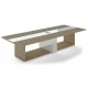 Jednací stůl Trevix 360 x 140 cm - Dub pískový / bílá