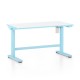 Výškově nastavitelný stůl OfficeTech Kids, 100 x 50 cm - Bílá / modrá