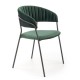 Jídelní židle Rolland - Zelená / černá