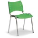 Plastová židle SMART - chromované nohy - Zelená