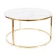 Konferenční stolek Sabine - Mramor / zlatá