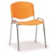Plastová židle ISO - chromované nohy - Oranžová