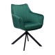 Jídelní židle Azalia Velvet - Zelená / černá