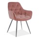Jídelní židle Cherry Velvet - Růžová / černá