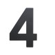 Domovní číslo "4", RN.75L - Černá
