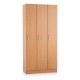 Dřevěná šatní skříňka Visio - 3 oddíly, 90 x 42 x 190 cm - Buk