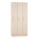 Dřevěná šatní skříňka Visio - 3 oddíly, 90 x 42 x 190 cm - Javor