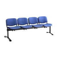 Čalouněná lavice ISO, 4-sedák - černé nohy - výprodej