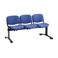 Čalouněná lavice ISO, 3-sedák - černé nohy - výprodej