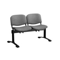 Čalouněná lavice ISO, 2-sedák - černé nohy - výprodej