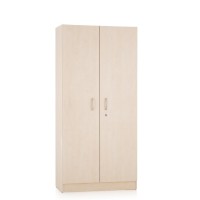 Dřevěná šatní skříň Visio, 90 x 45 x 185 cm, cylindrický zámek