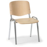 Dřevěná židle ISO - chromované nohy
