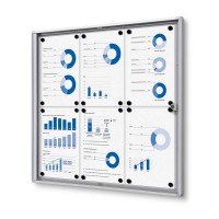 Interiérová informační vitrína Economy 6 x A4 - plechová záda