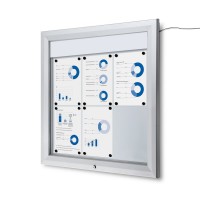 Venkovní LED informační vitrína s topkartou 6 x A4 - typ T