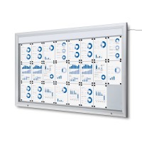 Venkovní LED informační vitrína s topkartou 24 x A4 - typ T