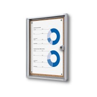 Interiérová informační vitrína Economy 1 x A4 - korková záda