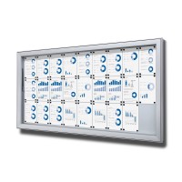 Venkovní uzamykatelná informační vitrína 27 x A4 - plechová záda, typ L