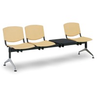Plastová lavice Design, 3-sedák + stolek