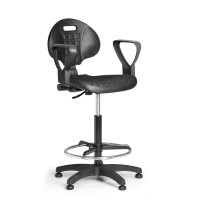 Pracovní židle PUR - permanentní kontakt, kluzáky