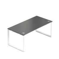 Stůl Creator 180 x 90 cm, bílá podnož, 2 nohy