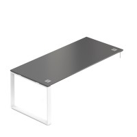 Stůl Creator 200 x 90 cm, bílá podnož, 1 noha