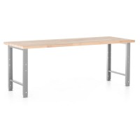 Výškově nastavitelný dílenský stůl 220 x 80 cm