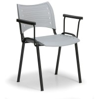 Plastová židle SMART - černé nohy s područkami