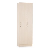 Dřevěná šatní skříňka Visio - 2 oddíly, 60 x 42 x 190 cm - rozbaleno