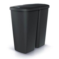 Odpadkový koš DUO černý, 45 l