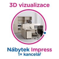 3D vizualizace Impress: 1× kancelář