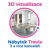 3D vizualizace Trevix: 3 a více kanceláří