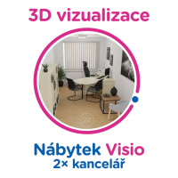 3D vizualizace Visio: 2× kancelář