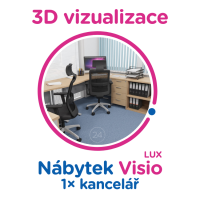 3D vizualizace Visio LUX: 1× kancelář