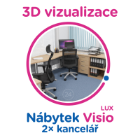 3D vizualizace Visio LUX: 2× kancelář