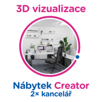 3D vizualizace Creator: 2× kancelář