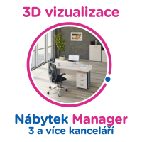 3D vizualizace Manager: 3 a více kanceláří