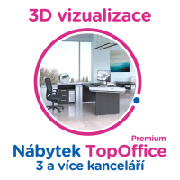 3D vizualizace TopOffice Premium: 3 a více kanceláří