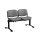 Čalouněná lavice ISO, 2-sedák - černé nohy - výprodej