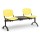 Plastová lavice ISO II, 2-sedák + stolek - černé nohy