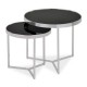 Konferenční stolek Delia II - Černá / stříbrná